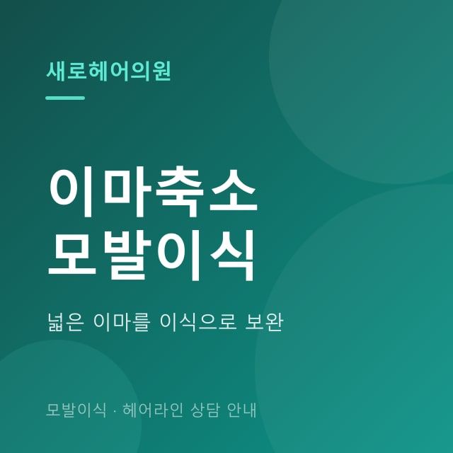 이마축소 모발이식